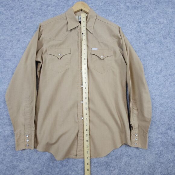 Kennington of California Men's Shirt Brown Western/Cowboy Pearl Snap Long Sleeve - Picture 8 of 11